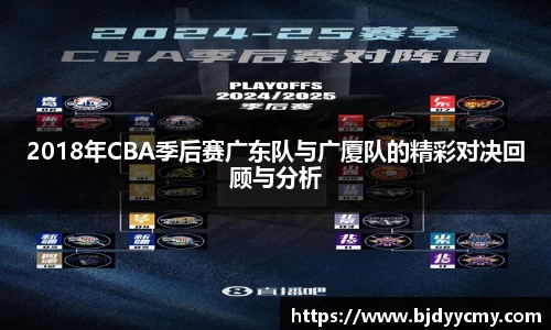 2018年CBA季后赛广东队与广厦队的精彩对决回顾与分析